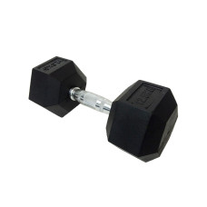 Гантель HouseFit шестигранні гумові 12,5 кг